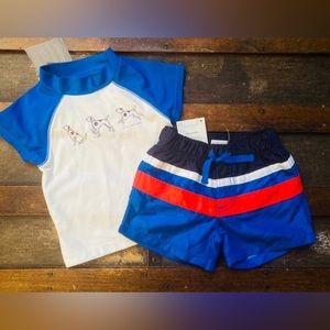 2PC w/ Tags Gymboree 3-6 Month Swim Set